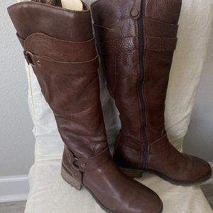 Italian Leather Knee High Boots